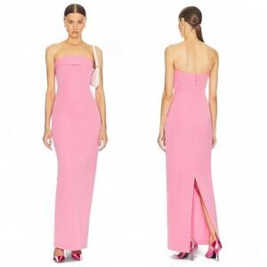 Helsa Size XS Women's Strapless Structured Formal Long Gown Pink Bridesmaid NWT‎